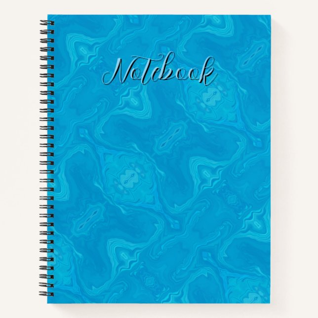 Abstract Blue Marble Personalised HP Lap Notebook (Front)