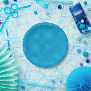 Abstract Blue Marble Personalised HP Lap Paper Plate