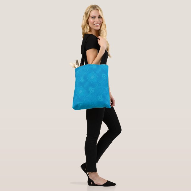 Abstract Blue Marble Personalised HP Lap Tote Bag (On Model)