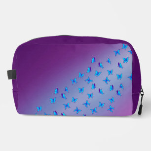 Abstract Blue Moonbeams and Butterflies Dopp Kit