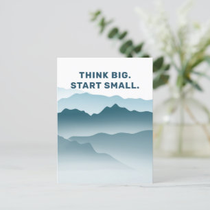 Abstract Blue Mountains Landscape Inspiring Quote Postcard