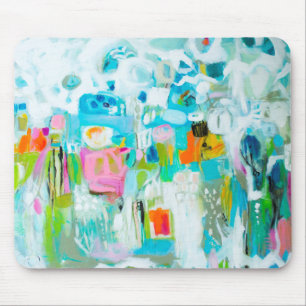 Abstract Blue Mouse Pad