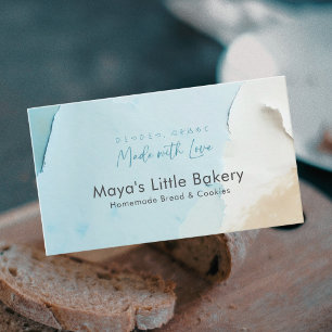 Abstract Blue Ocean Bakery Business Card