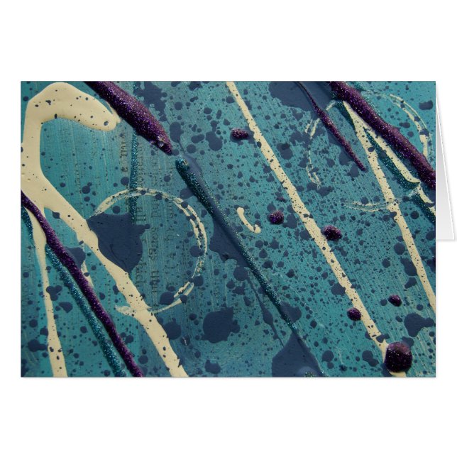 Abstract Blue Paint Art (Front Horizontal)