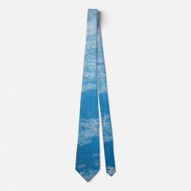 abstract blue paint texture tie (Front)