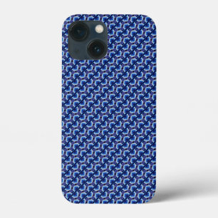abstract blue pattern iPhone 13 mini case
