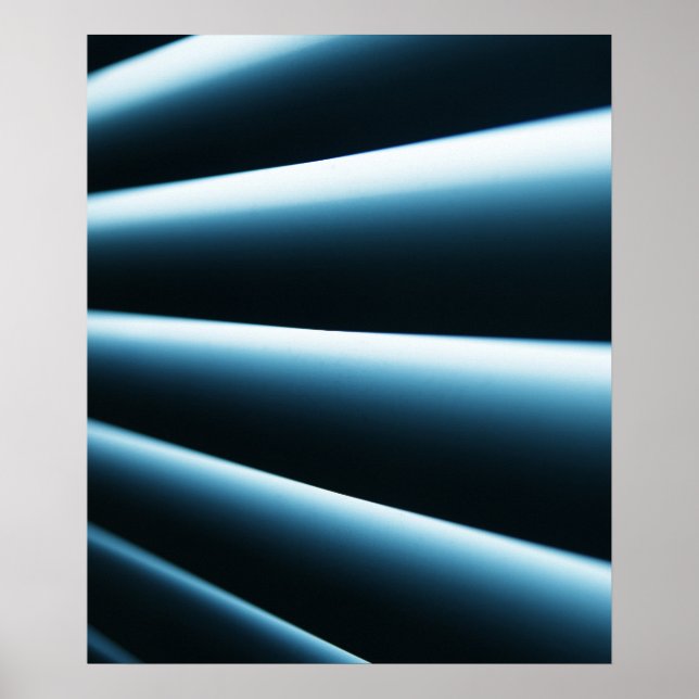 Abstract blue pattern poster (Front)