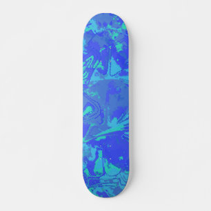 Abstract Blue Pattern skateboard