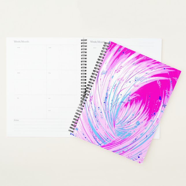 Abstract blue pink Enchanted Garden Planner (Display)