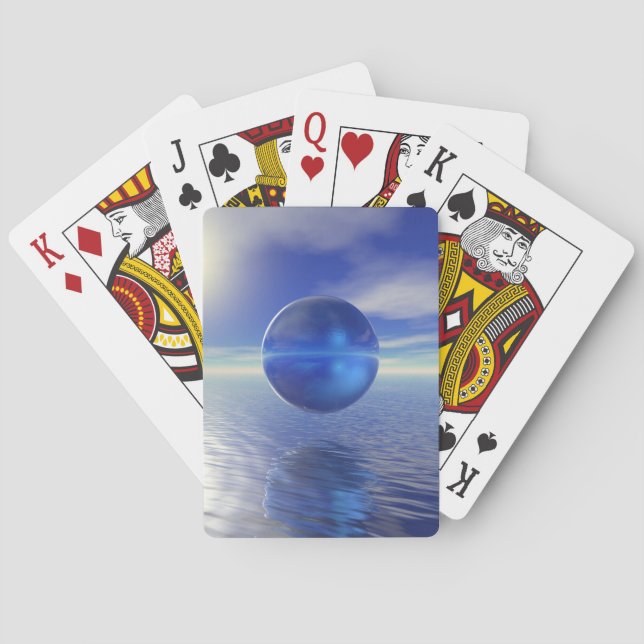 Abstract Blue Playing Cards (Back)