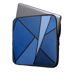 Abstract Blue Polygons Laptop Sleeve