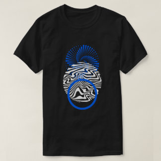 Abstract Blue Portal Vortex T-Shirt