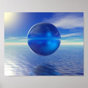 Abstract Blue Poster