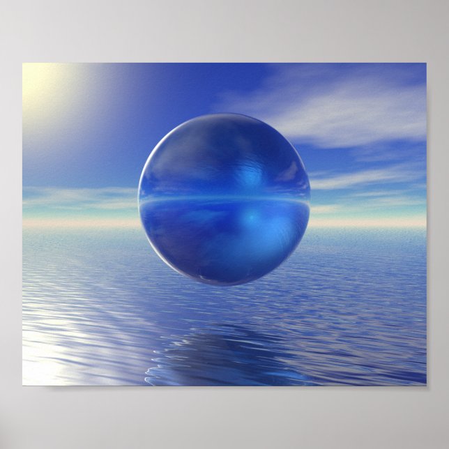 Abstract Blue Poster (Front)