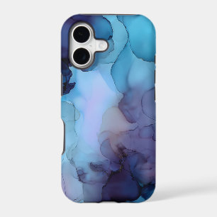 Abstract Blue Purple Alcohol Ink