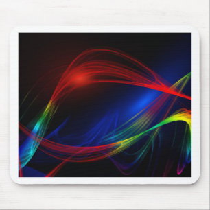 Abstract Blue Red and Green Swirl Effect Mouse Pad