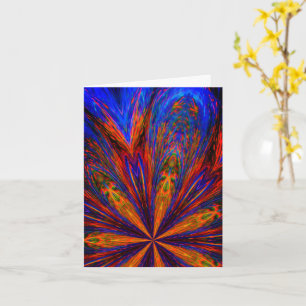Abstract Blue Red Colours Note Card