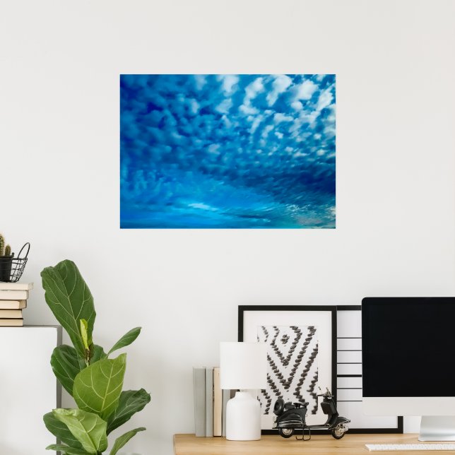 Abstract Blue Sky Poster (Home Office)