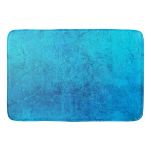 Abstract blue solid colour design bath mat