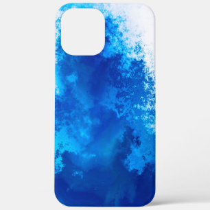 Abstract blue solid colour design iPhone 12 pro max case