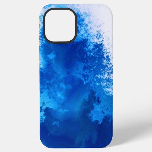 Abstract blue solid colour design iPhone case (Back)