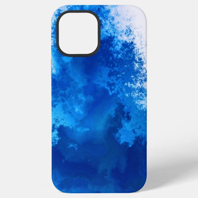 Abstract blue solid colour design iPhone case (Back)