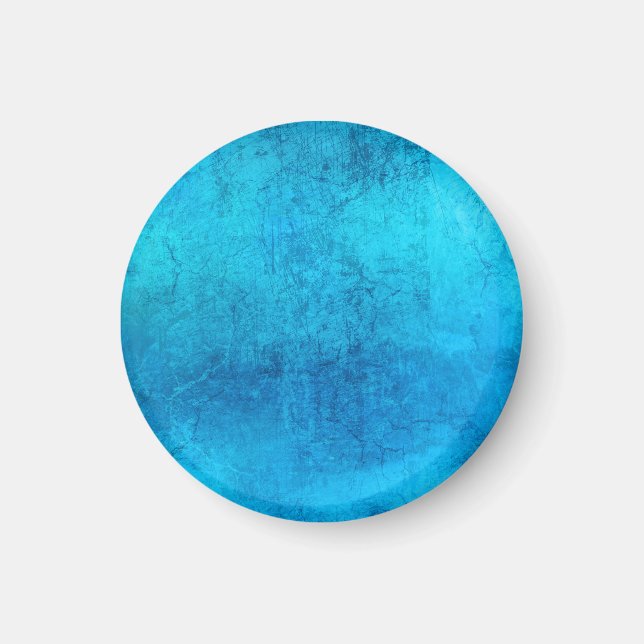 Abstract blue solid colour design magnet (Front)