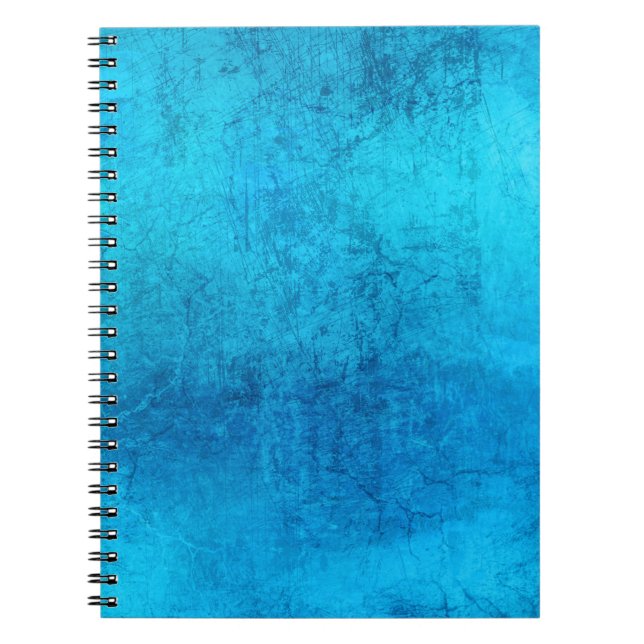 Abstract blue solid colour design notebook (Front)