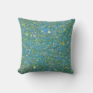 Abstract Blue Splatter for Art Enthusiasts Mod  Cushion