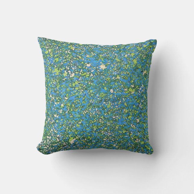 Abstract Blue Splatter for Art Enthusiasts Mod  Cushion (Front)