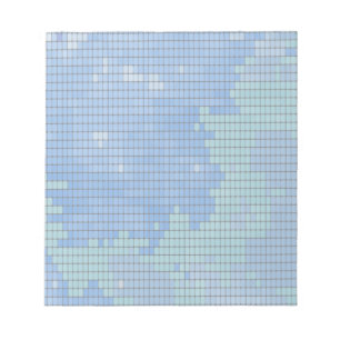 Abstract Blue Square Pattern Notepad