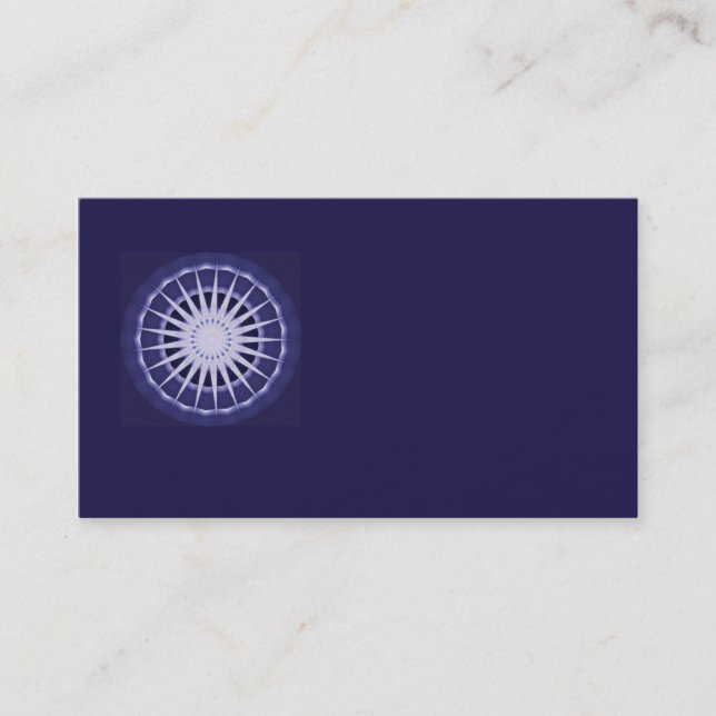 abstract blue starburst business card (Front)