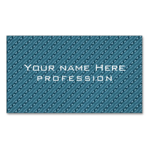 Abstract blue steel pattern 	Magnetic business card