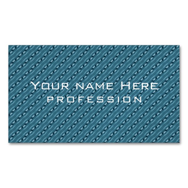 Abstract blue steel pattern 	Magnetic business card (Front)