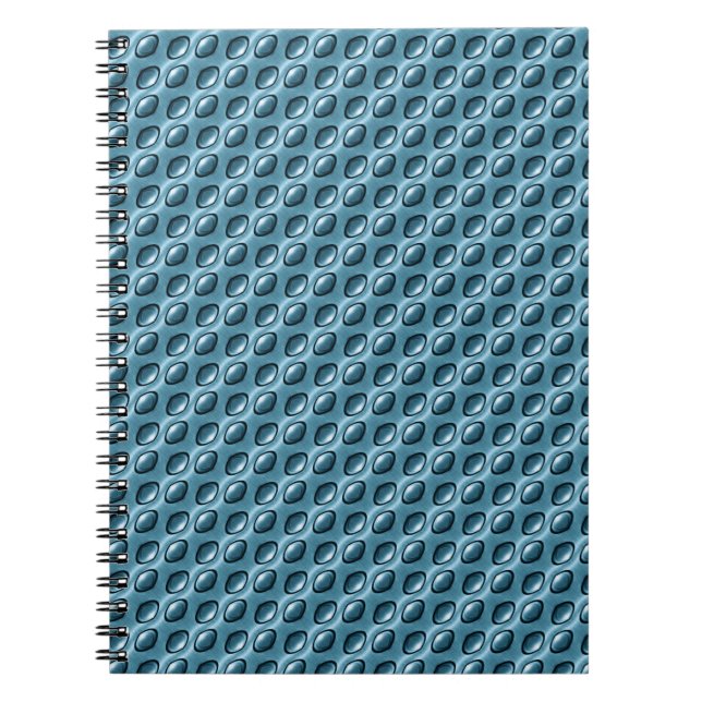 Abstract blue steel pattern notebook (Front)