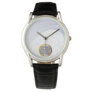 Abstract Blue Swirl Steampunk Innards Watch