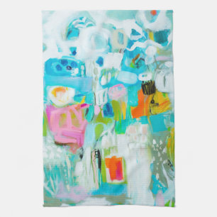 Abstract Blue Tea Towel