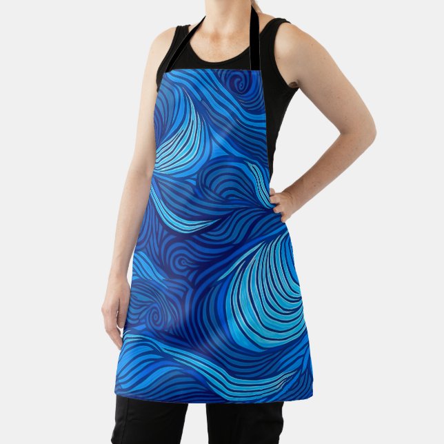 Abstract Blue Turquoise Ocean Water Waves | Apron (Insitu)