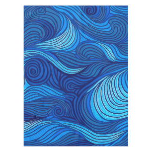 Abstract Blue Turquoise Ocean Water Waves   Tablecloth