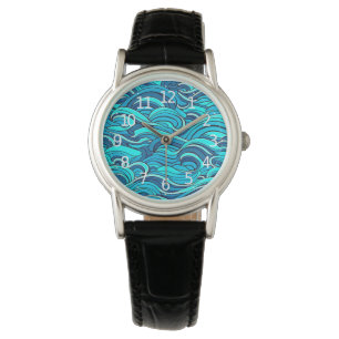 Abstract Blue Turquoise Ocean Water Waves Watch