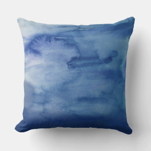 Abstract Blue Water Texture Beach Cushion