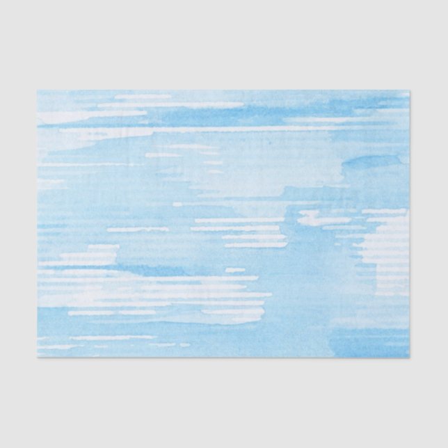 Abstract blue watercolor background, texture. 2 tissue paper (Front)