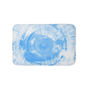 Abstract blue watercolor background, texture. bath mat