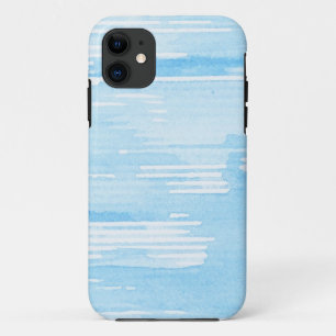Abstract blue watercolor background, texture. iPhone 11 case