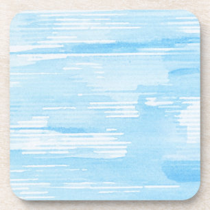 Abstract blue watercolor background, texture. coaster
