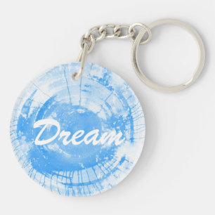 Abstract blue watercolor background, texture. key ring
