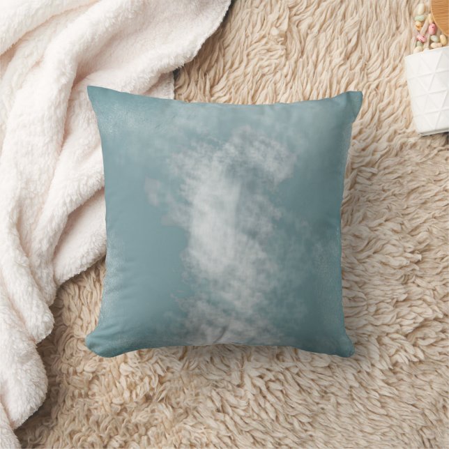 Abstract Blue White Pattern Cushion (Blanket)