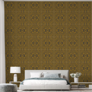 Abstract Blue Yellow Stripes Wallpaper