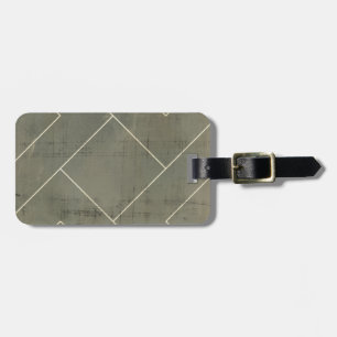 Abstract Blueprint with Geometric Shapes Luggage Tag