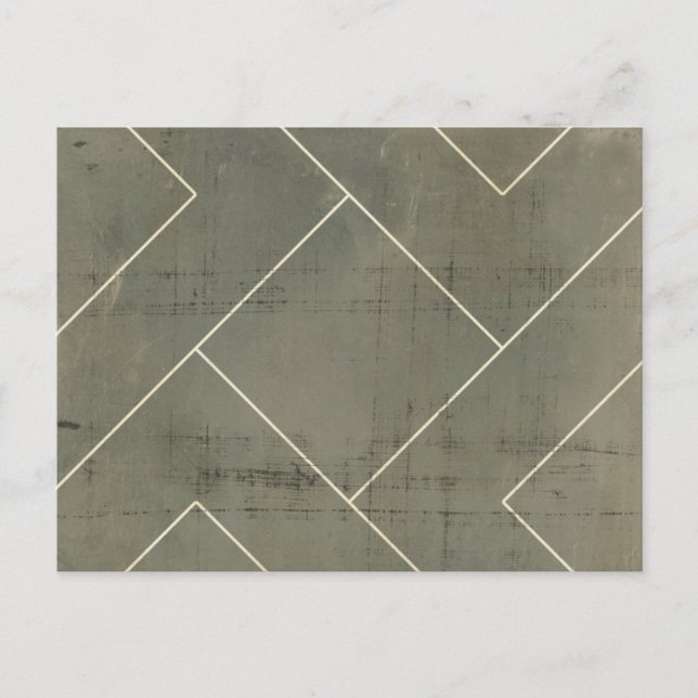 Abstract Blueprint with Geometric Shapes Postcard (Front)